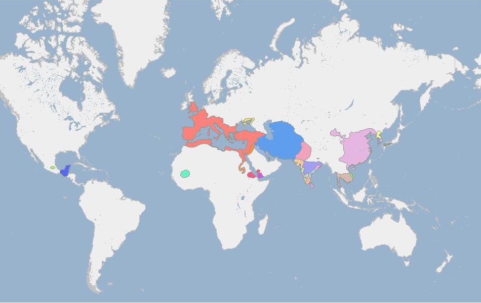 Карта мира 300 лет нашей эры